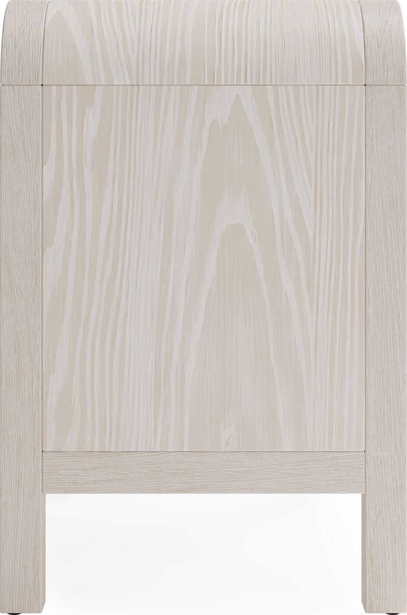 Drake Two Drawer USB-Charging Nightstand in Sugar