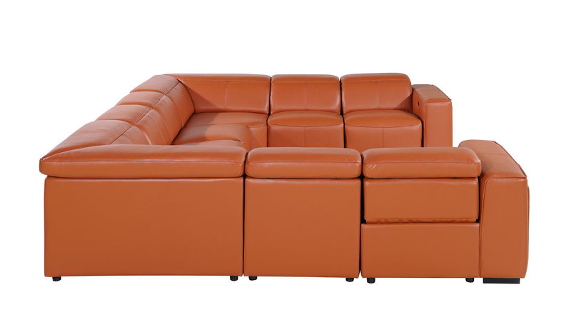 1224 - 8-Piece U-Shaped Sectional Sofa In With 4 Power Recliners & Power Headrests