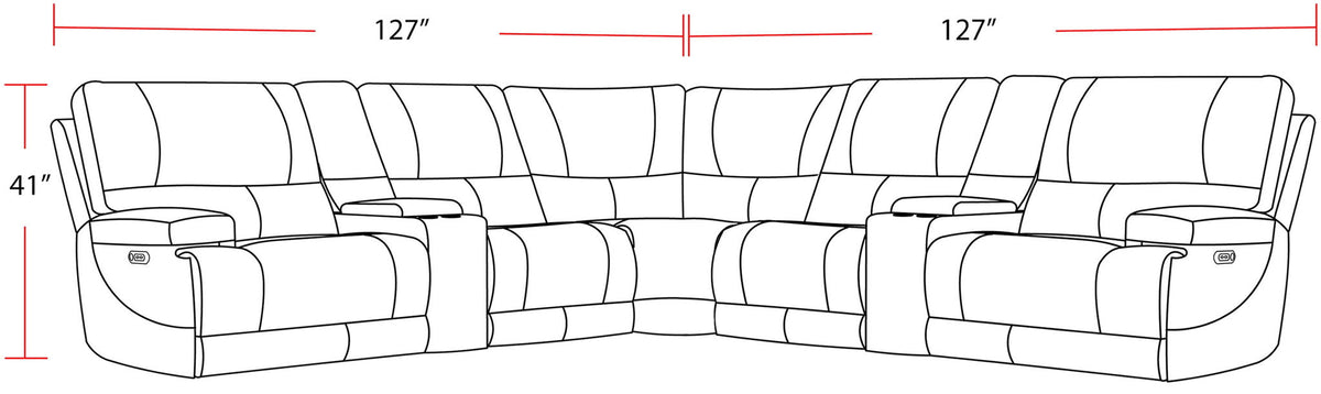 Whitman - Power Reclining Sectional