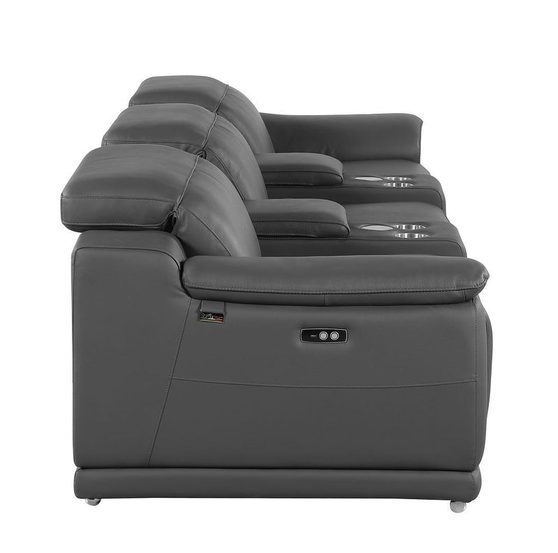 9762 - 5-Piece Modular Power Reclining Sofa And Loveseat Set With 3 Power Recliners In