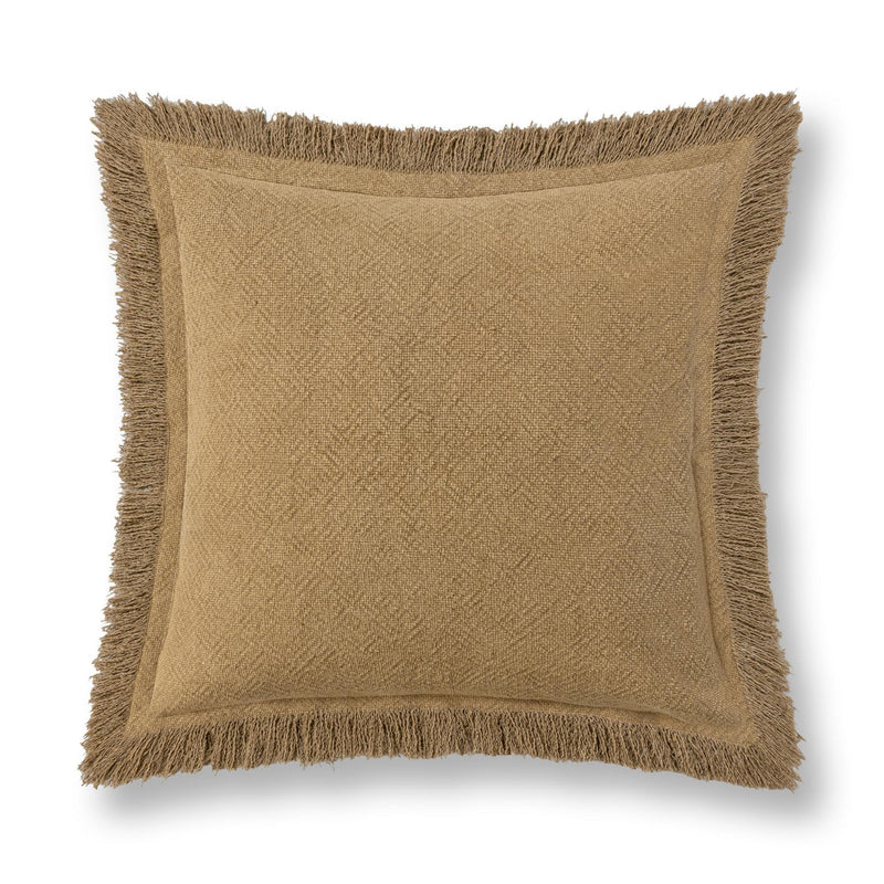 Classic Home Lauren SLD accent pillow with geometric pattern in neutral tones, decorative throw pillow for sofa or bed.