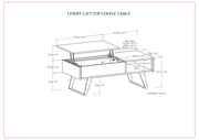 Lowry - Lift Top Coffee Table - Distressed Charcoal Brown - R&R Furniture Gallery (Fountain Valley, CA)