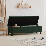 Noble House upholstered storage ottoman bench with cushioned top and fabric finish, ideal for living room or entryway seating and storage.