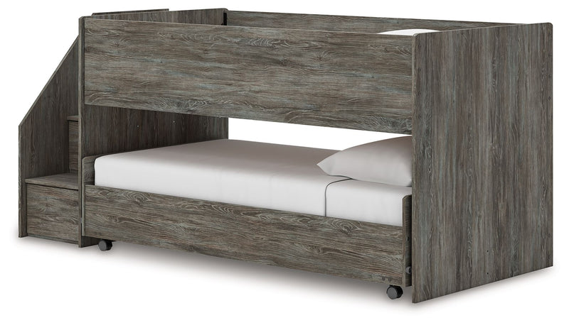 Frandern - Twin Over Twin Loft Bed - Gray - R&R Furniture Gallery (Fountain Valley, CA)
