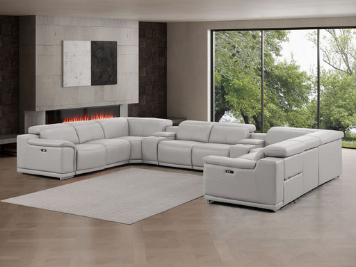 2679 - 10-Piece U-Shaped Power Reclining Sectional In Genuine Leather (4 Recliners) - R&R Furniture Gallery (Fountain Valley, CA)