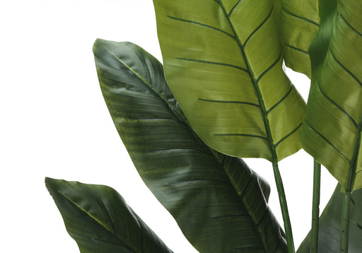 59" Tall, Artificial Plant, Strelitzia Tree, Indoor, Faux, Fake, Floor, Greenery, Potted, Real Touch, Decorative - Green / Black - R&R Furniture Gallery (Fountain Valley, CA)
