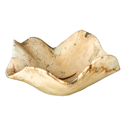 Light brown Tamarine wood bowl by Uttermost, featuring a smooth, round design perfect for serving or decorative use.