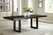 Neymorton - 7 Pc. - Rectangular Extension Table, 6 Side Chairs - Dark Grayish Brown - R&R Furniture Gallery (Fountain Valley, CA)