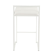 Lumi Source Fuji Simple Elegance contemporary stackable counter stool with sleek design and wooden legs, perfect for modern kitchens.