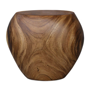 Lomas - Solid Wood Accent Stool - Dark Brown