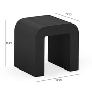 TOV Furniture Hump console table with sleek, modern design, featuring a smooth wooden surface and minimalist style.
