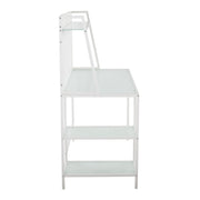 Lumi Source Geo Tier contemporary writing desk with geometric design and sleek surface for home or office workspace.