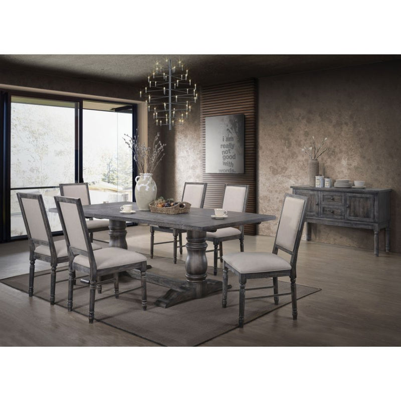 Leventis - 30" Dining Table - Weathered Gray - R&R Furniture Gallery (Fountain Valley, CA)