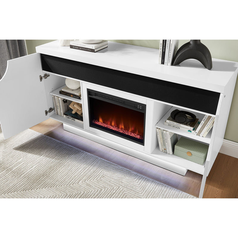 Alessia - Electric Fireplace With Multi Color LED And Flame Settings - R&R Furniture Gallery (Fountain Valley, CA)