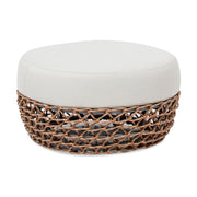 Willow - Round Upholstered Patio Ottoman - R&R Furniture Gallery (Fountain Valley, CA)