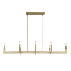 Cordoba - 8 Light Linear Chandelier - Gold