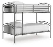 Lanceburg - Twin/Twin Bunk Bed With Ladder - Gray - R&R Furniture Gallery (Fountain Valley, CA)