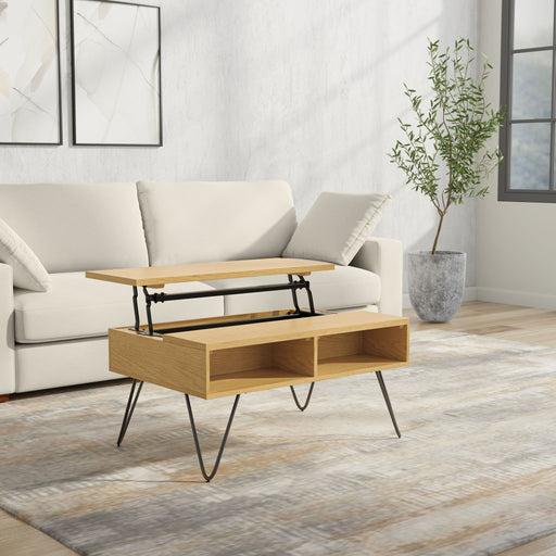 Hunter - Lift Top Coffee With Hidden Storage - Oak - R&R Furniture Gallery (Fountain Valley, CA)