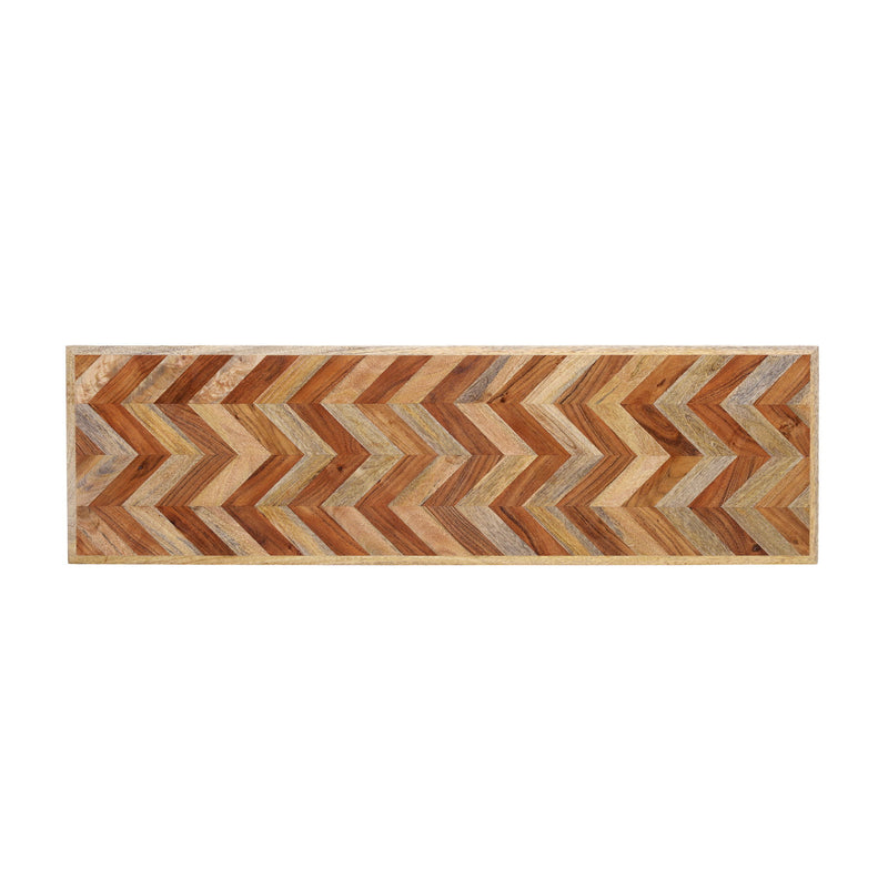 Artisan - Handcrafted Mango Wood Bench Rustic Boho Style - Natural - R&R Furniture Gallery (Fountain Valley, CA)