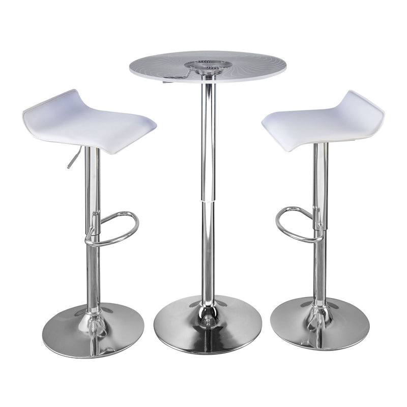 Lumi Source Spyra Ale 3-piece contemporary dining table set with adjustable height and modern design in a sleek style.
