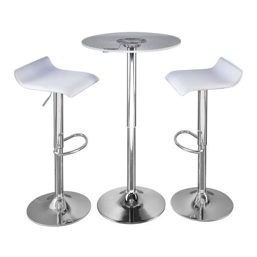Lumi Source Spyra Ale 3-piece contemporary dining table set with adjustable height and modern design in a sleek style.