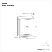 Skyler handcrafted chair side table by Simpli-Home with a modern wooden design and compact rectangular shape.