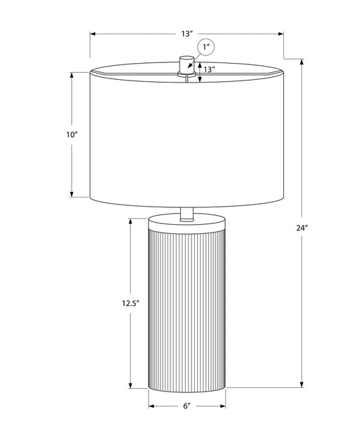 Lighting, Table Lamp, Concrete, Modern - Black - R&R Furniture Gallery (Fountain Valley, CA)
