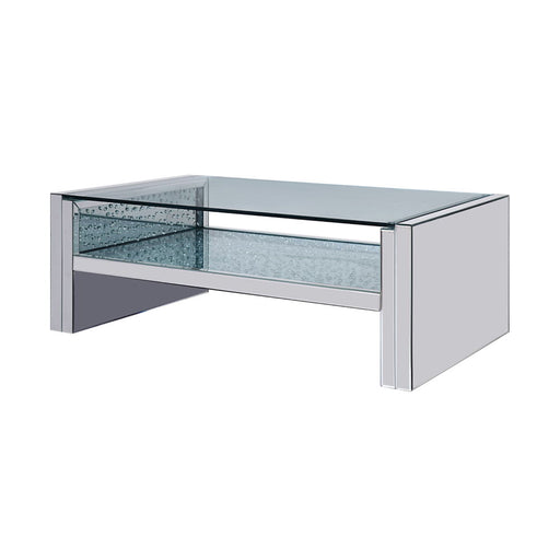 Nysa - 47" Coffee Table - Mirrored & Faux Crystals - R&R Furniture Gallery (Fountain Valley, CA)