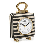 Mona - Striped Contract-Grade Standing Accent Clock - Black - R&R Furniture Gallery (Fountain Valley, CA)