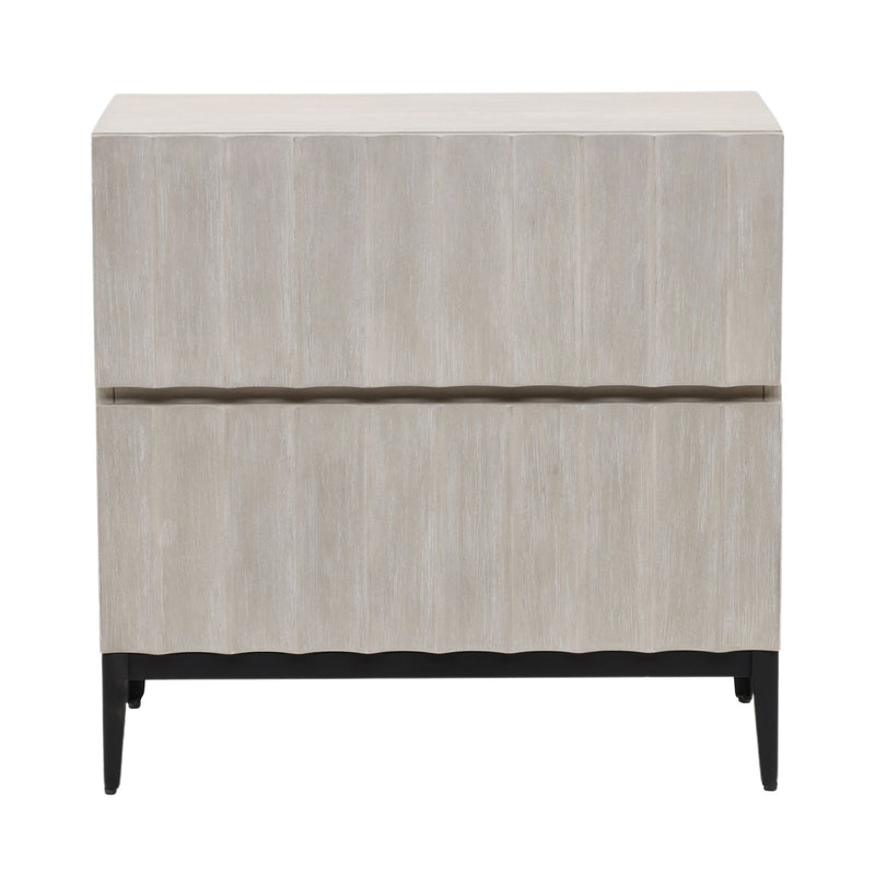 Silvia - Nightstand - Light Gray And Black