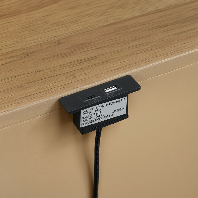 2 Drawer Nightstand With USB Charging - Brown - R&R Furniture Gallery (Fountain Valley, CA)