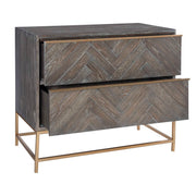 Uttermost Armistead dark walnut drawer chest with four spacious drawers and modern accent design.