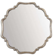 Silver wall mirror by Uttermost featuring a sleek, modern design with a polished silver frame for stylish home decor.