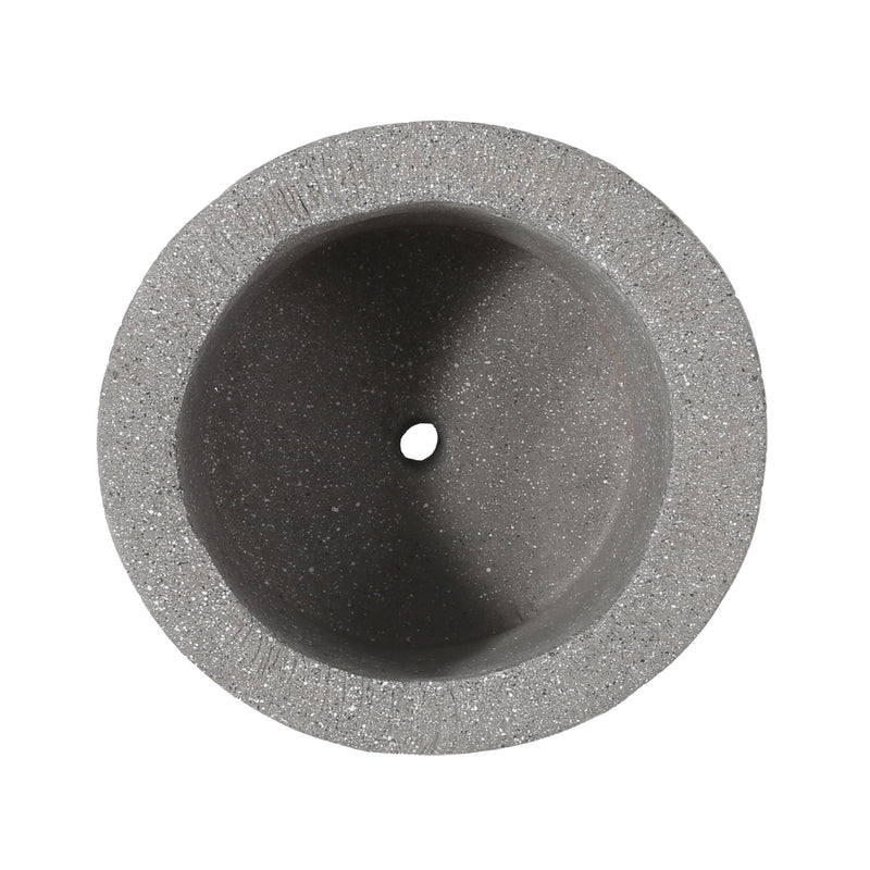 Stone gray Noble House classic flower planter made of magnesium oxide, with a smooth, rounded design ideal for outdoor or indoor plants.
