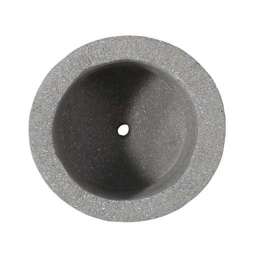 Stone gray Noble House classic flower planter made of magnesium oxide, with a smooth, rounded design ideal for outdoor or indoor plants.