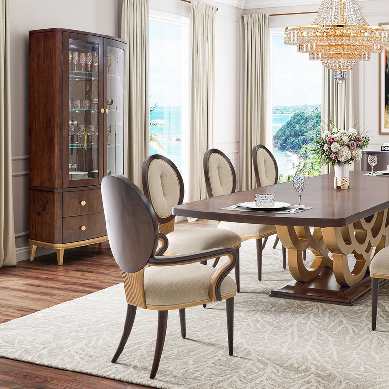 Camellia Field - Display Cabinet - Dark Brown - R&R Furniture Gallery (Fountain Valley, CA)
