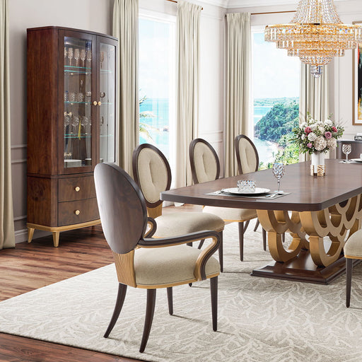 Camellia Field - Display Cabinet - Dark Brown - R&R Furniture Gallery (Fountain Valley, CA)