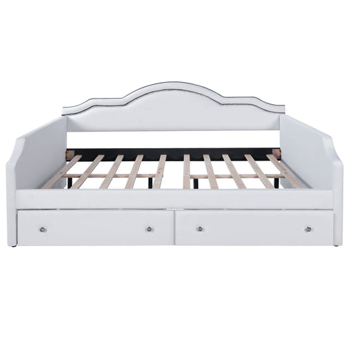 Upholstered Daybed With LED Lights And 2 Drawersme - R&R Furniture Gallery (Fountain Valley, CA)