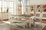 Bolanburg - Large UPH Dining Room Bench - Beige - R&R Furniture Gallery (Fountain Valley, CA)