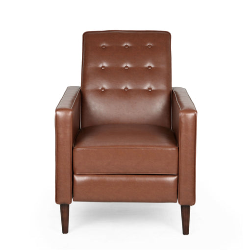 Mid-Century Modern Recliner With Button Tufted Waffle Stitch - R&R Furniture Gallery (Fountain Valley, CA)