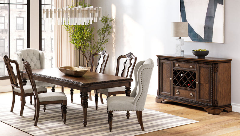 Traditional Server - Mahogany - R&R Furniture Gallery (Fountain Valley, CA)