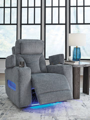 Studio Cave - Power Recliner - Steel - R&R Furniture Gallery (Fountain Valley, CA)