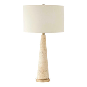 Perkins - Travertine Table Lamp - Brown