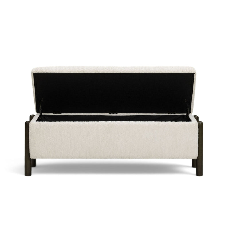 Abby - Nubby Fabric Storage Bench