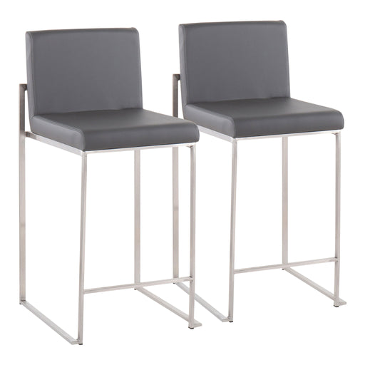 Lumi Source Fuji contemporary high back counter stool with sleek design, featuring a sturdy frame and comfortable seating.
