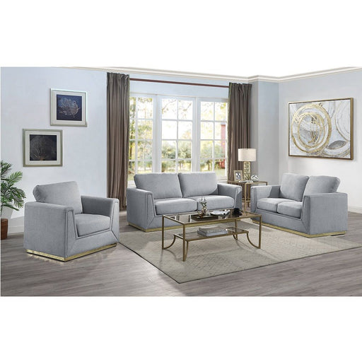 Valin - Chair - Gray Linen - R&R Furniture Gallery (Fountain Valley, CA)