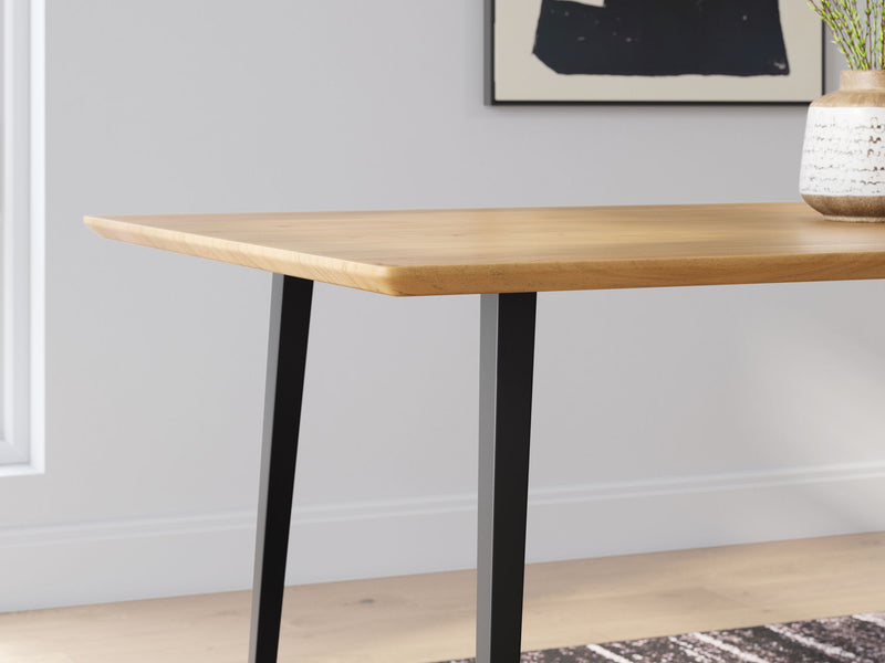 Gretlynn - Rectangular Dining Room Table - Black / Natural - R&R Furniture Gallery (Fountain Valley, CA)