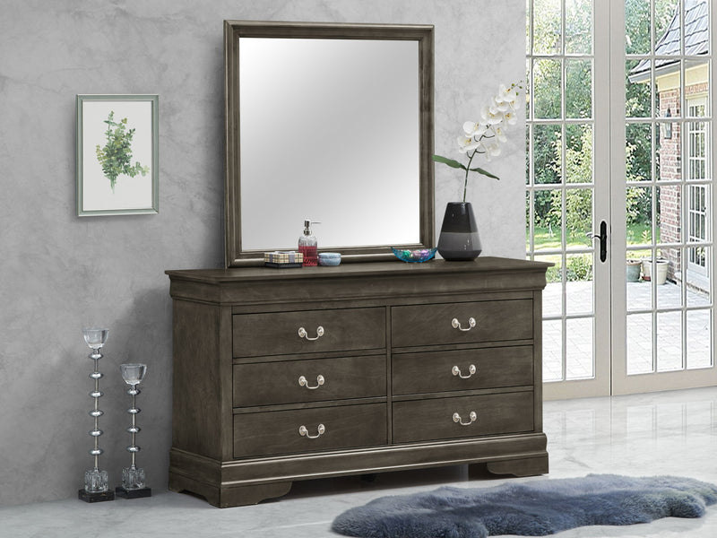 Traditional storage dresser by Glory Furniture featuring elegant wood finish and multiple drawers for organizing bedroom essentials.