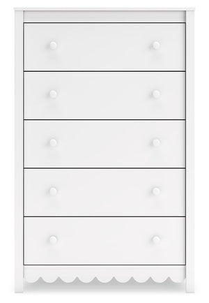Hallityn - Five Drawer Chest - White - R&R Furniture Gallery (Fountain Valley, CA)
