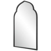 Uttermost Kenitra arched mirror featuring a sleek, curved frame and reflective glass, ideal for elegant wall decor.